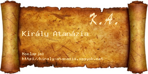 Király Atanázia névjegykártya