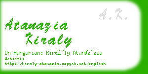 atanazia kiraly business card
